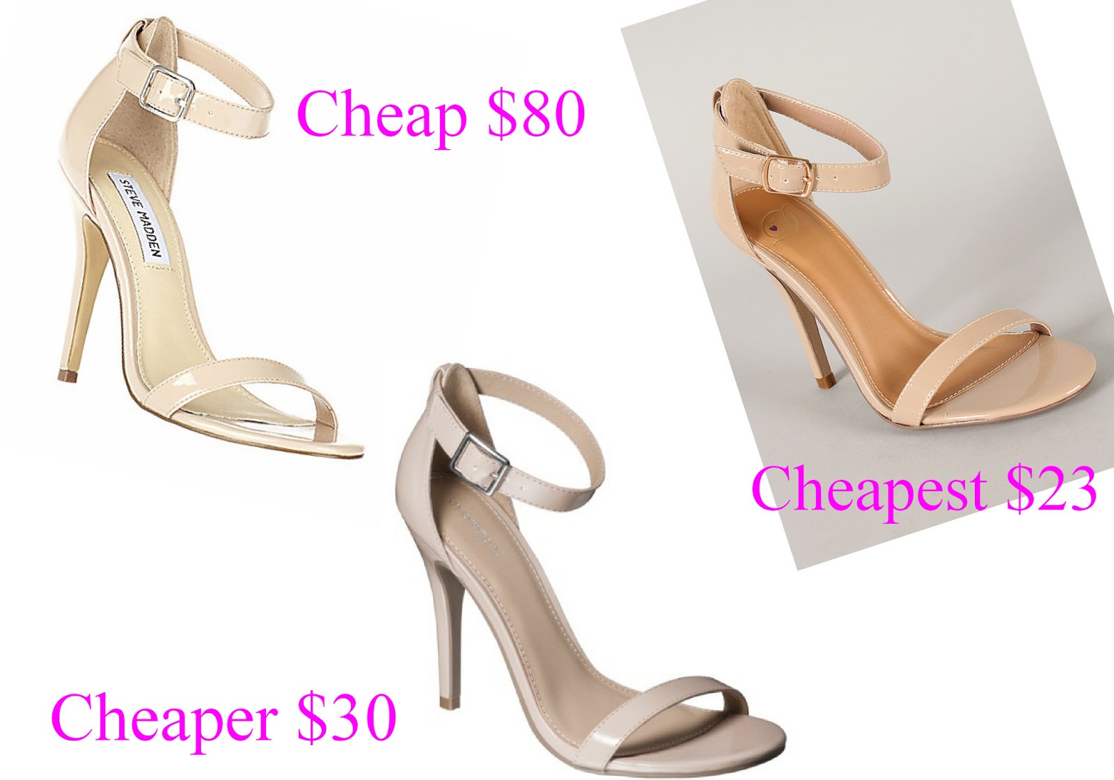 Cheapalicious: Cheap, Cheaper, Cheapest: Nude ankle strap heels